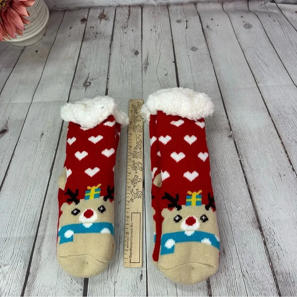 boutique YELETE NWT kids sherpa lined socks s/M and M/L christmas holiday